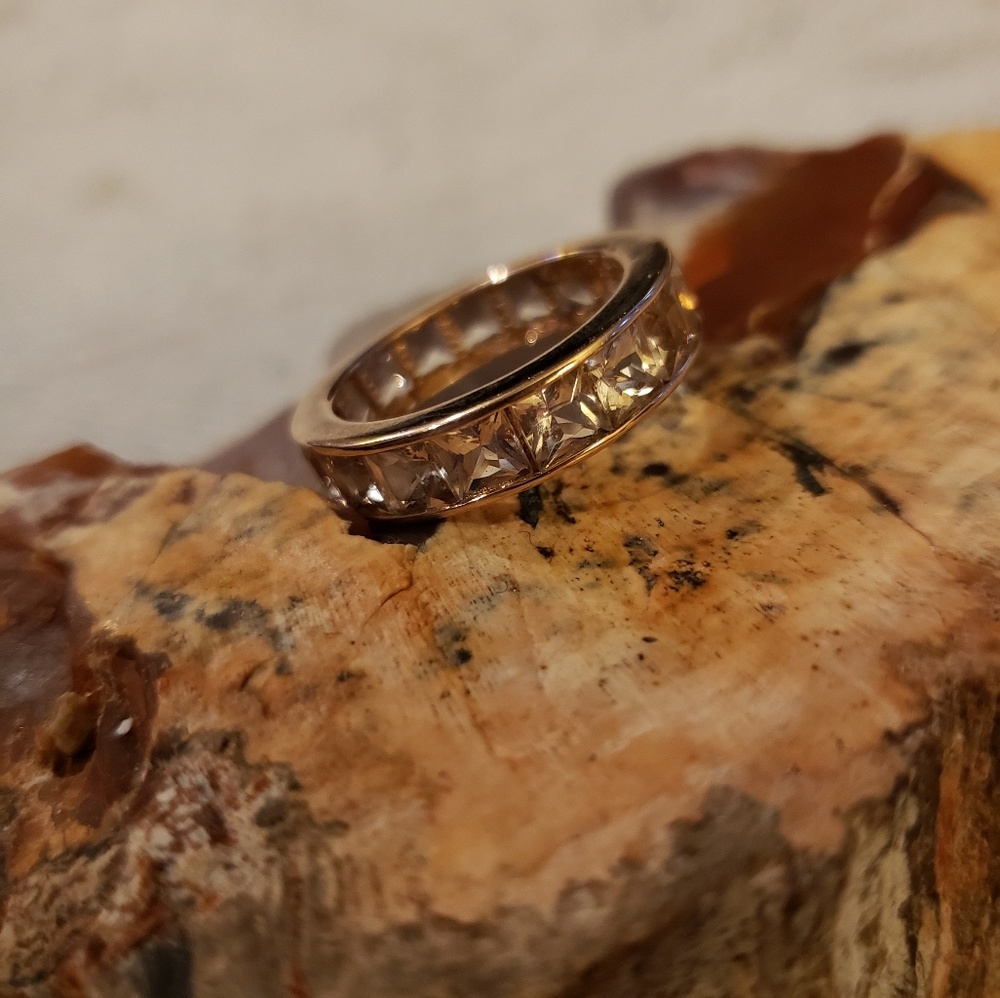 10k rose gold Morganite Eternity Band